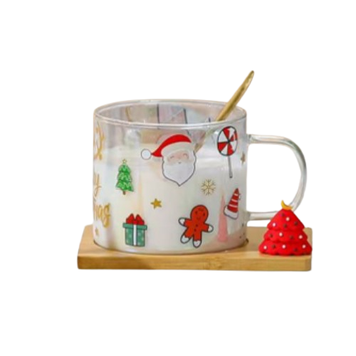 Чашка NY Tree 280мл на бамбук.підставці з ложкою (уп) B060702 Luminarc Житомир - фото 1