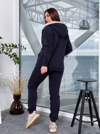 Жіночий костюм з хутром Синій 2XL-3XL Харків