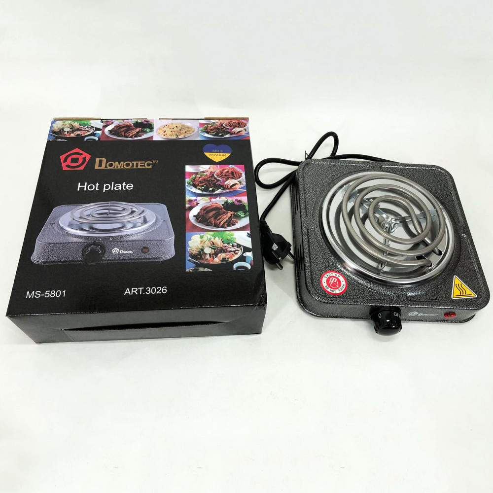 Комфорка електрична Domotec MS-5801 1000 Вт, Кухонна електроплита настільна одноконфорочна YE-94 Львів - фото 5
