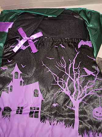 Сукня дитяча Відьма з капелюшком на Хелловін розмір S 4-6 років зелено-фіолетове Київ