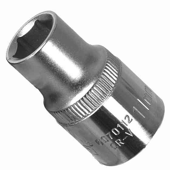 Насадка шестигранна коротка 1/2" 11мм CrV ULTRA (6070112) Рівне