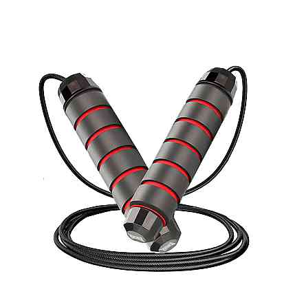 Скакалка швидкісна PowerPlay 4210 Power Weighted Jump Rope Чорна (2,7m.) Кам'янське