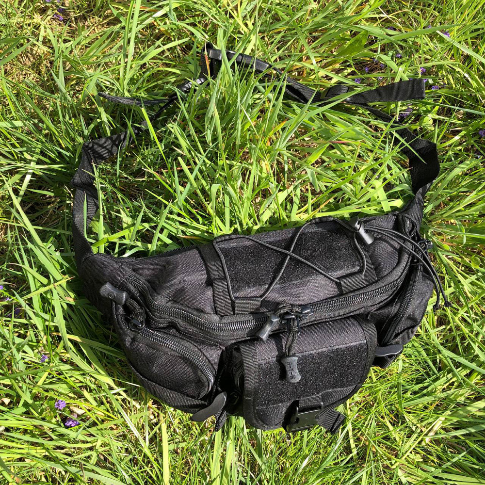 Чорна сумка чоловіча тактична нагрудна, Нагрудна чоловіча сумка тактична чорна ЗСУ EZ-28 Львів - фото 14