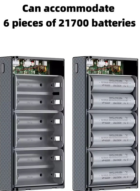 Павербанк корпус 100w для ноутбука ёмкость 30000mAh 21700 PD QC type C. Киев - изображение 5