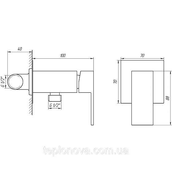 Змішувач гігієнічний Globus Lux Niagara GLN-0-106MIX-BB Чернівці