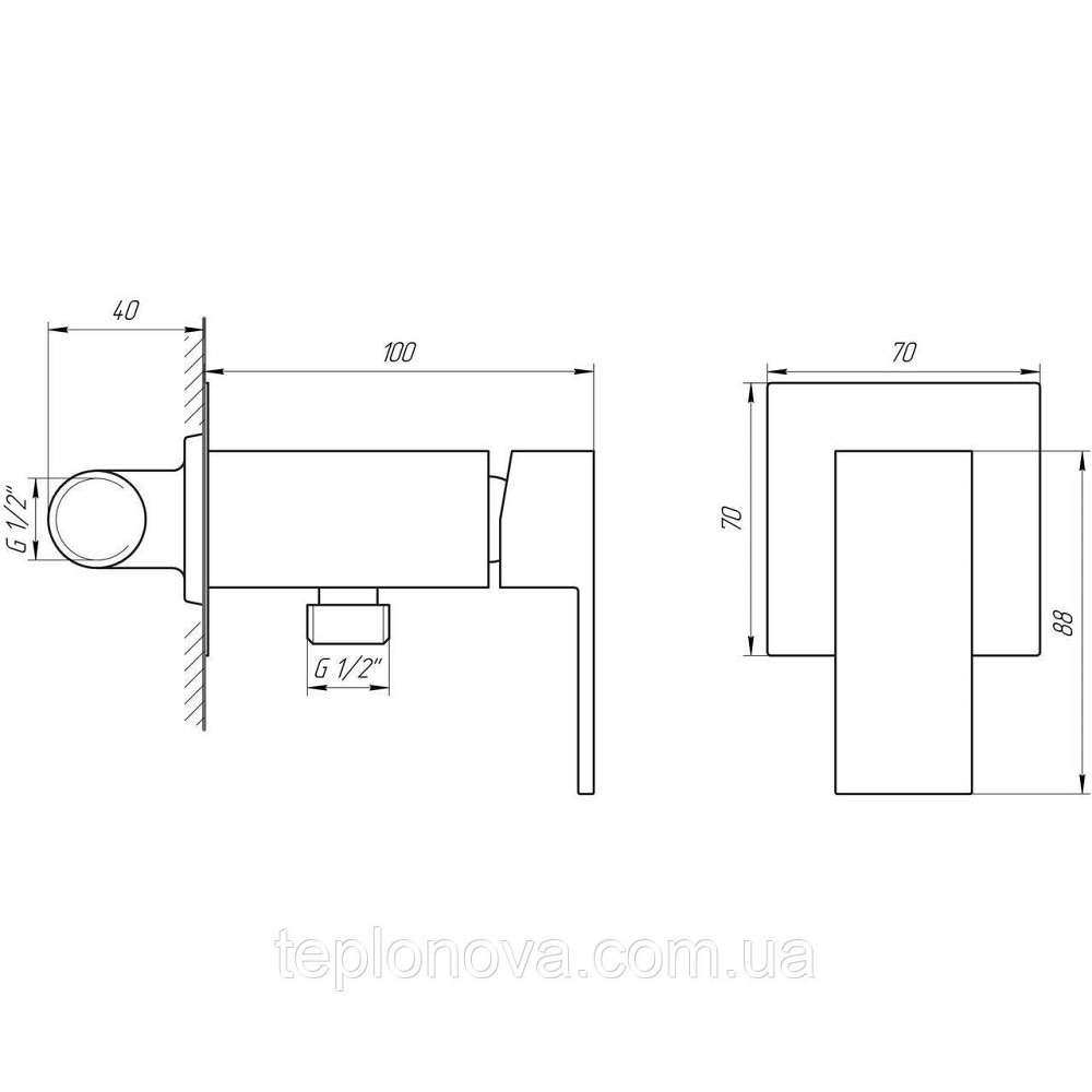 Змішувач гігієнічний Globus Lux Niagara GLN-0-106MIX-BB Чернівці - фото 4