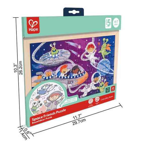 Пазл Hape Прибульці з розмальовкою (E1644) Киев