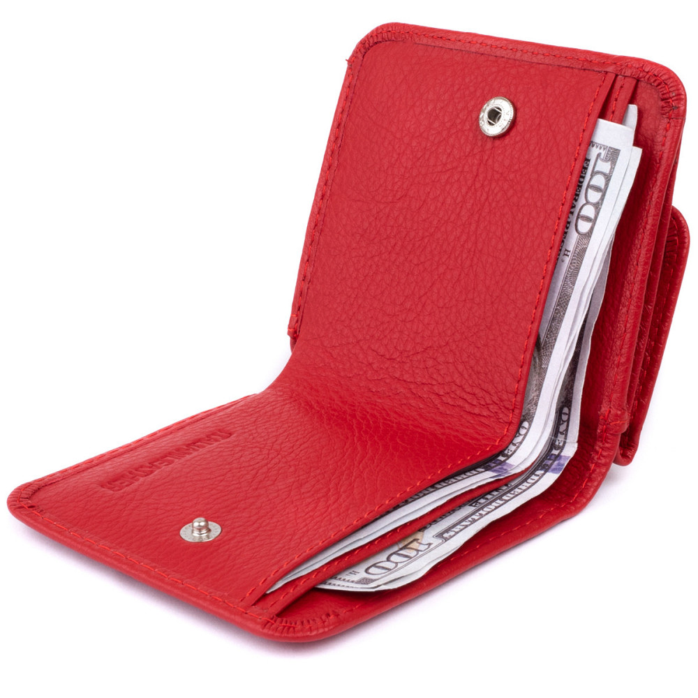 Маленький кошелек на кнопке женский Красный (ST Leather) Киев - изображение 7