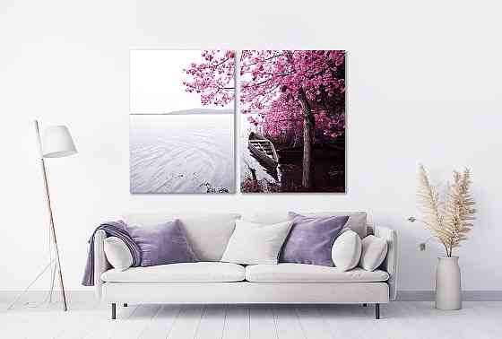 Модульна картина у вітальню/ спальню Озеро TLV-2_039 90x132 см Київ