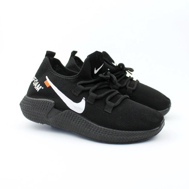 Кроссовки N!ke Черные Женские Тканевые Найки (размеры: 40,41) Днепр - изображение 4