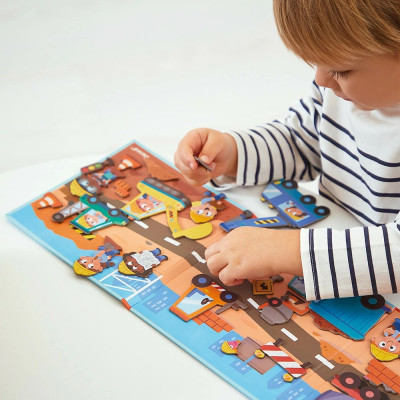 Развивающая игрушка Janod Магнитные истории Строительная площадка 30 элементов (J05454) Винница - изображение 8