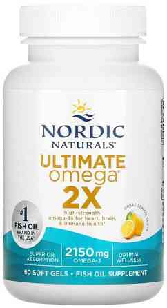 Омега Nordic Naturals Ultimate Omega 2x 60 капсул Лимон Київ