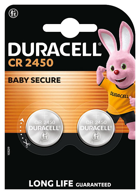 Спеціальна літієва батарейка типу «таблетка» Duracell 2450 3V, (CR2450), 2 шт. в упаковці (7091712) Київ - фото 3