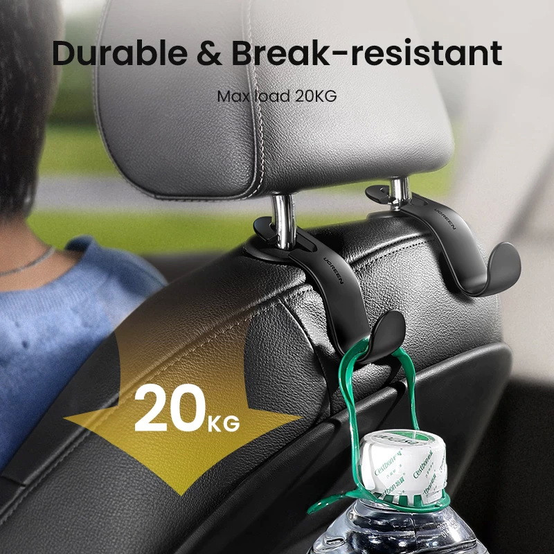 Гачки-тримачі Ugreen на підголовник LP104 30337 NS (Чорні, 2шт) Николаев - изображение 5