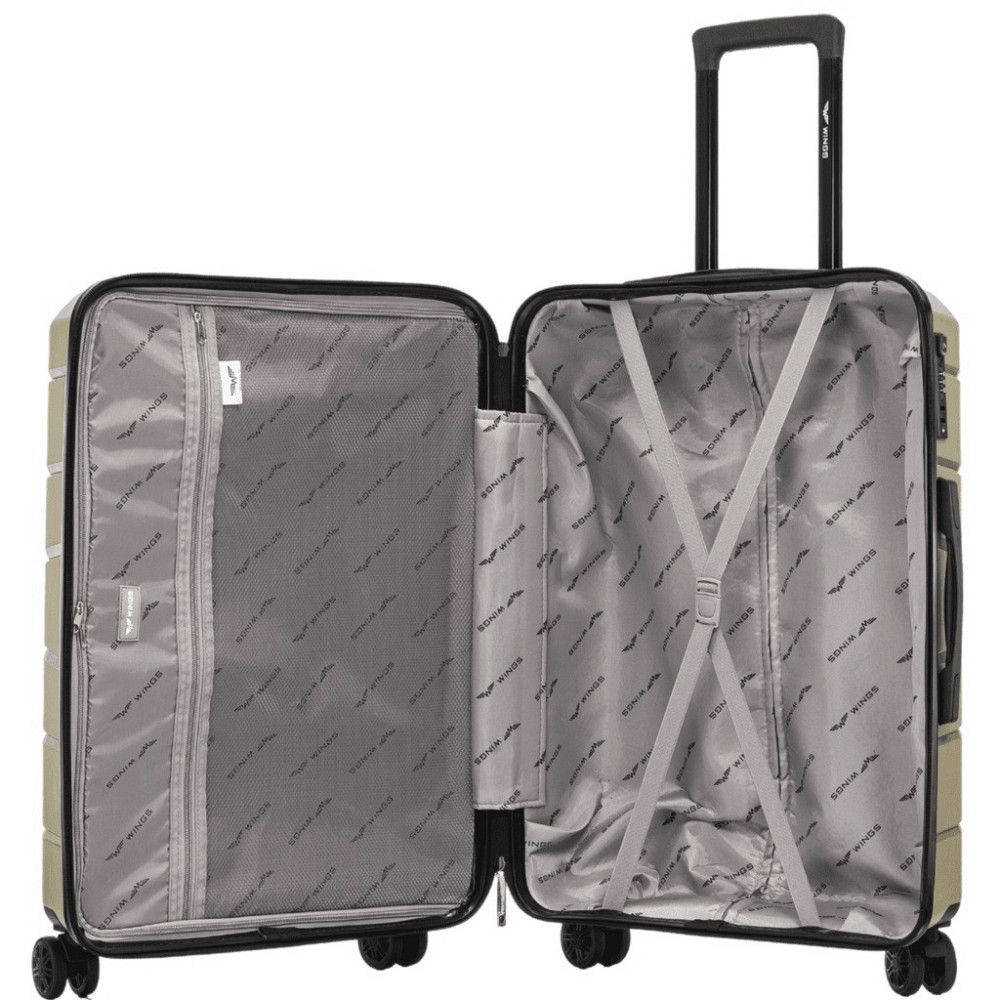 Чемодан полипропиленовый WINGS PP06 средний 69 см шампань Киев - изображение 8