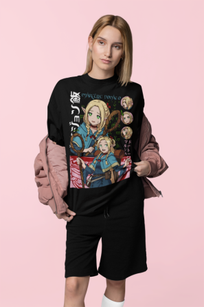 Футболка аниме Маркилле Конкернед Деликиоус Ін оверсайз (S/M/L) Черний AnimeJ0654 Днепр