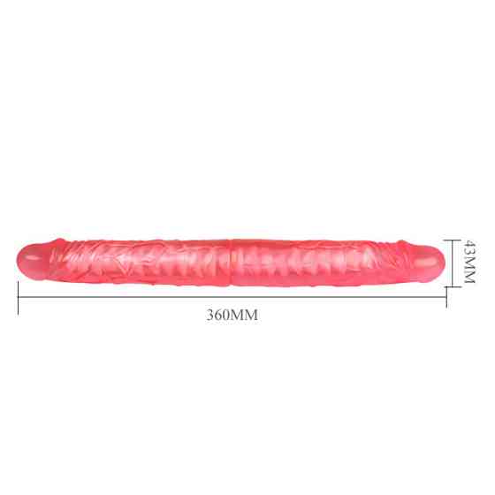 Двосторонній фалоімітатор - Double Dong Pink, 14" Sex Aura Київ