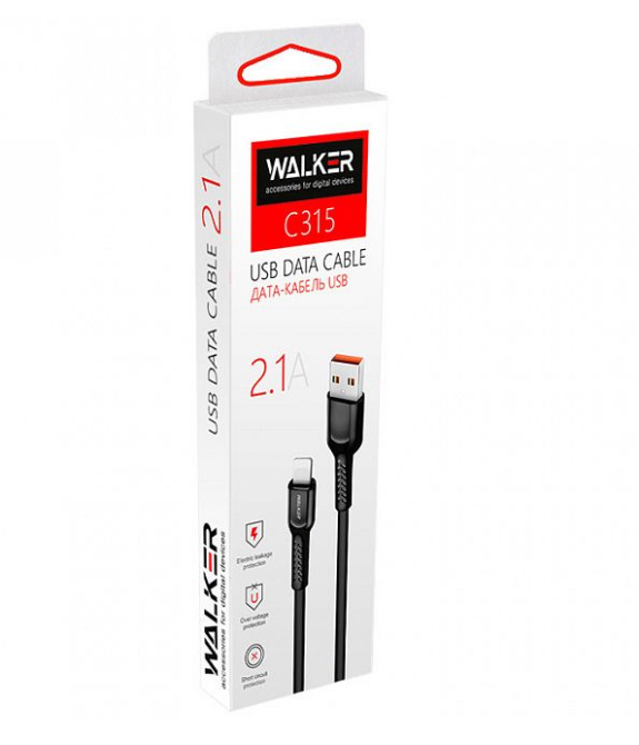 Кабель USB MicroUSB WALKER C315 2,1А 1м чорний Житомир - фото 2