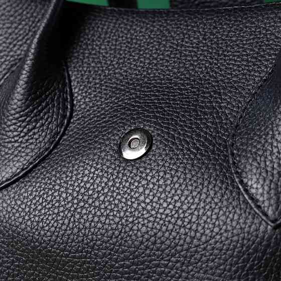 Чудова сумка жіноча з двома ручками з натуральної шкіри Чорна (SHVIGEL) Київ