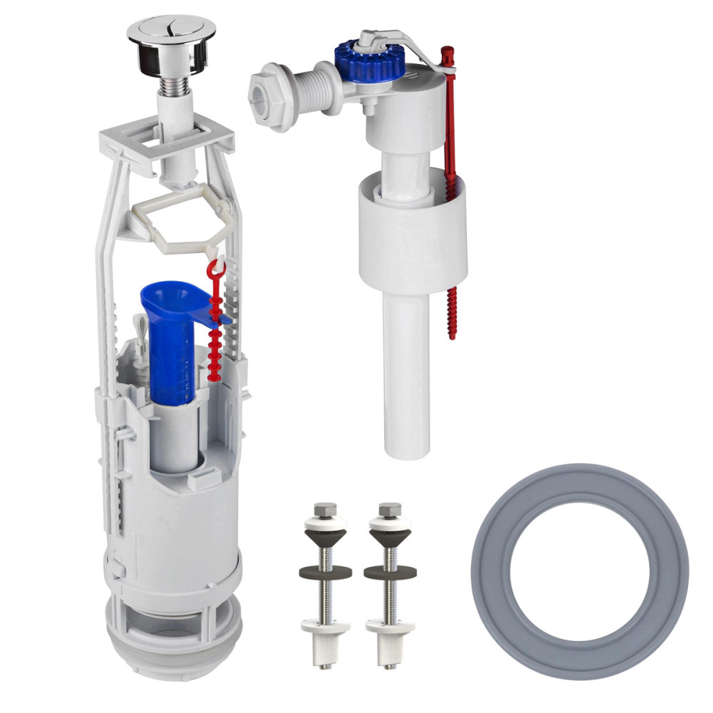Комплект арматури для зливного бачка з боковою подачею води 1/2″ та двома режимами зливу АБк2-01 Тернопіль - фото 8