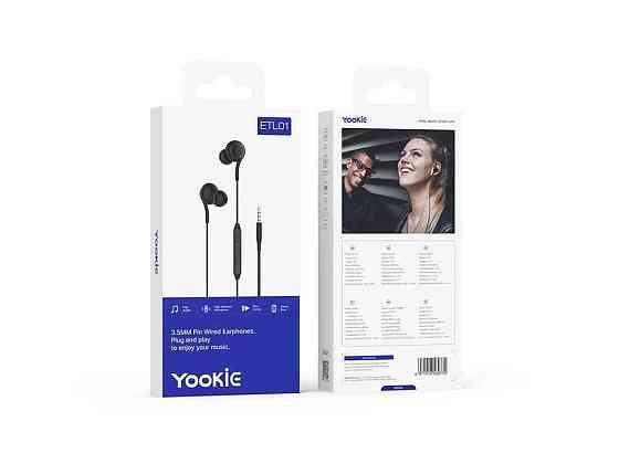 Навушники Hands Free 3.5 ETL01 чорні ТМ YOOKIE Київ