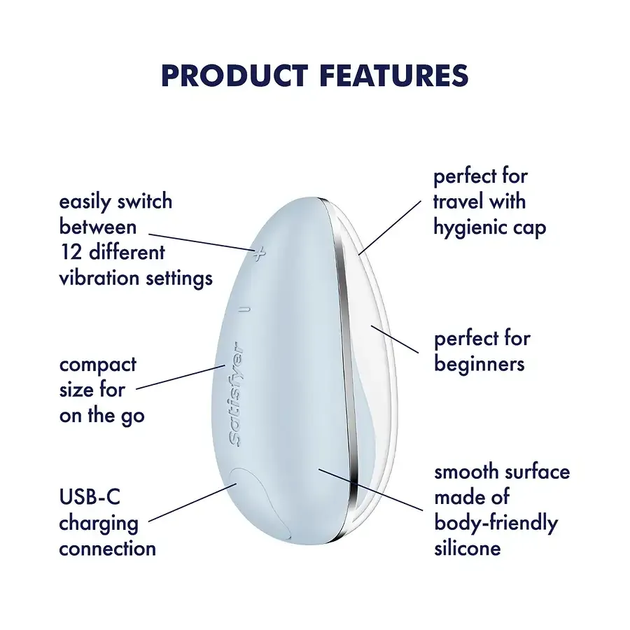 Вібратор Satisfyer Drop To Go Blue Львів - фото 7