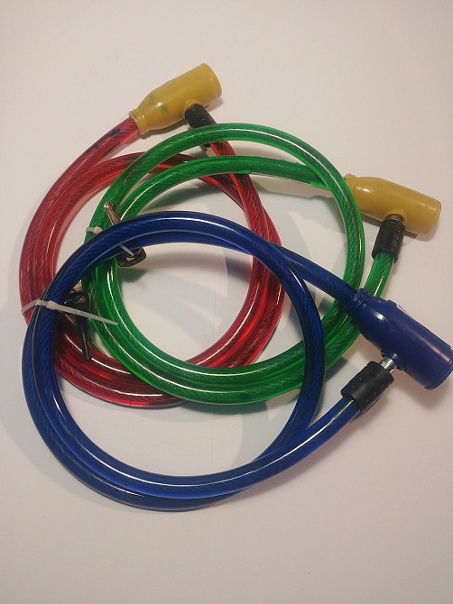 Замок на колесо (трос 1000*10mm) (з ключем) Мукачево - фото 1