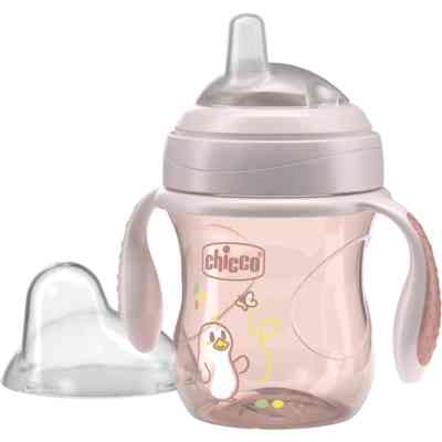 Поїльник-непроливайка Chicco Transition Cup 200 мл. від 4 місяців (рожева) (06911.15) Вінниця