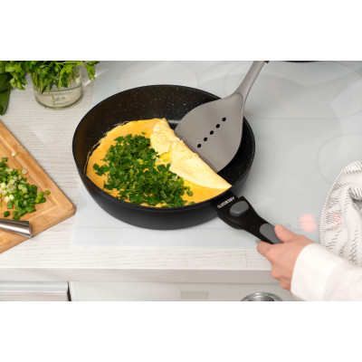 Сковорода Ardesto Gemini Bari, 24см, алюміній, чорний (AR1224B) Вінниця - фото 5