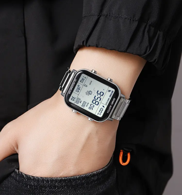 Чоловічий наручний годинник Skmei 1888 astronaut фітнес трекер (Сріблясті) Вінниця - фото 7