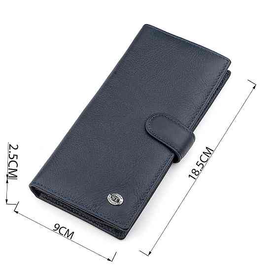 Мужской купюрник ST Leather 18365 (ST147) кожаный Синий Киев