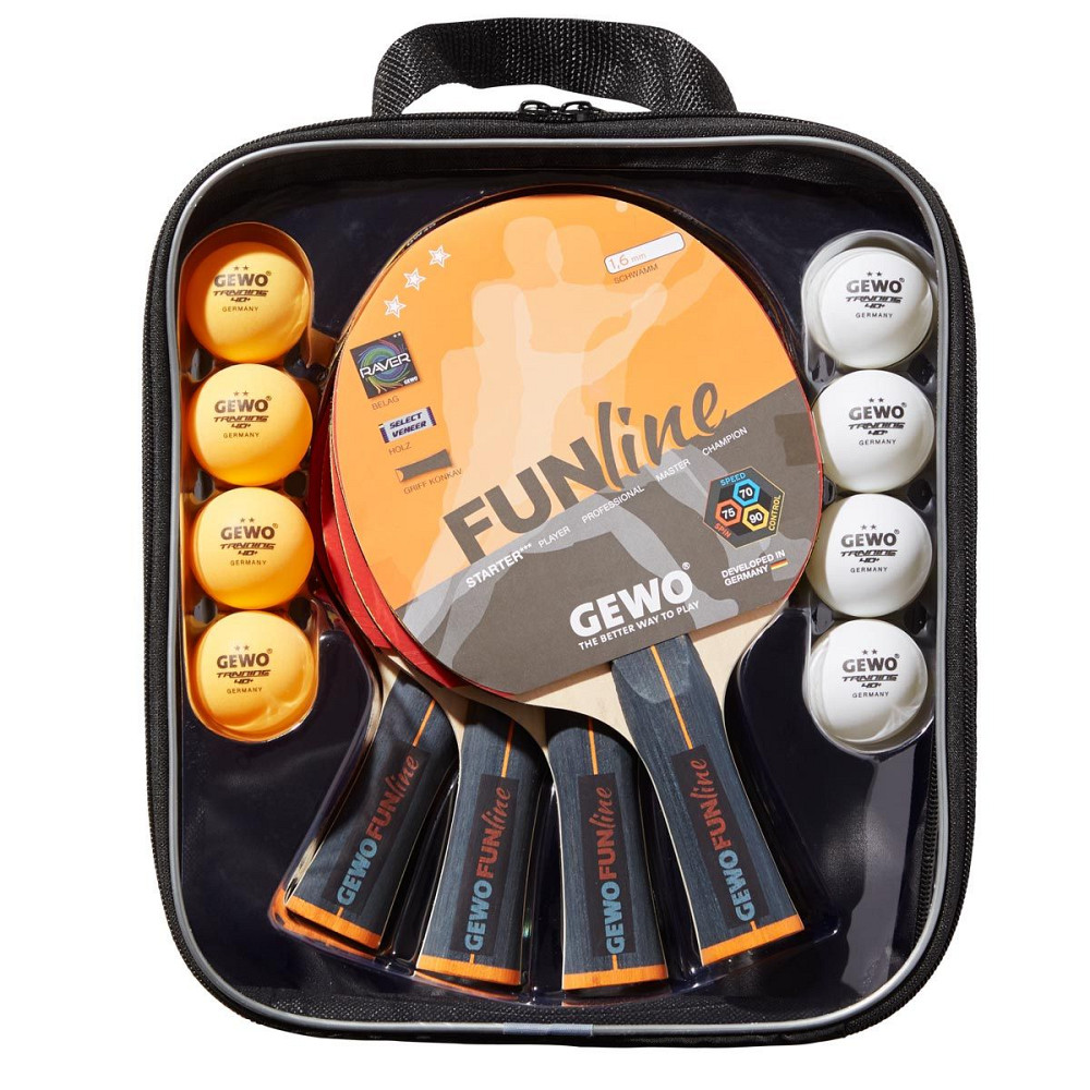Набор для настольного тенниса Gewo Family & Friends 4 Bats 8 Balls (97010000) Киев - изображение 2