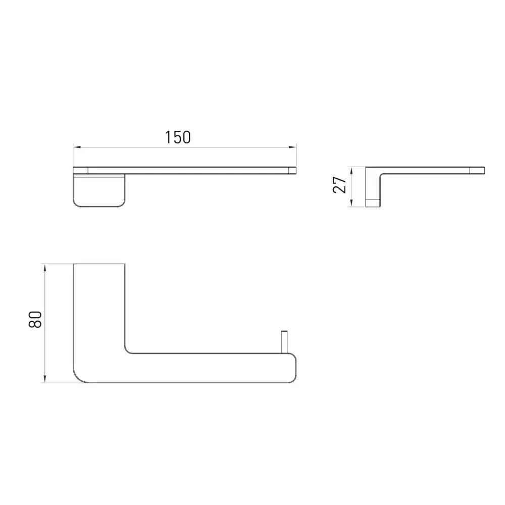 Тримач для туалетного паперу VOLLE SOLO cepillado níquel сатин Київ - фото 6