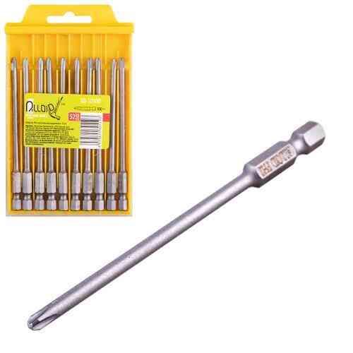 Alloid. Набір біт магнітних для шуруповерта PH2 100мм, S2 (10шт) Одеса