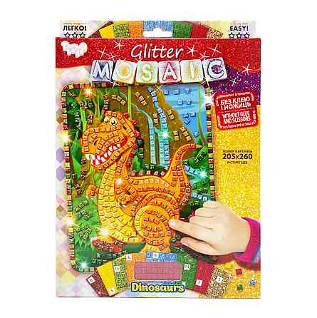 Креативна творчість "Блискуча мозаїка: Dinosaurs" БМ-02-01, 20.6х26 см Вінниця