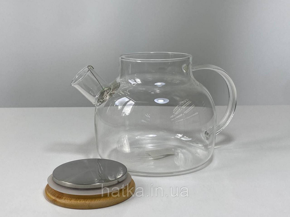 Чайник заварювальний Olens "Вестерос" 600 мл скляний із бамбуковою кришкою для дому та ресторану Київ - фото 6