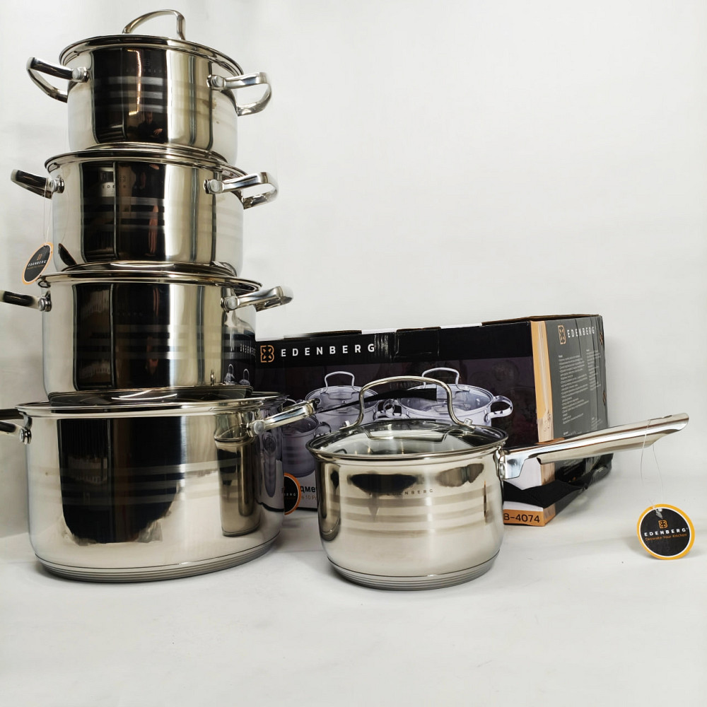 Набір якісних каструль, Набір каструль з міцним антипригарним покриттям Комплект металевих AY-22 Львів - фото 10