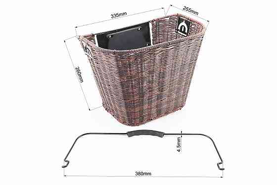 Кошик багажний, кріпл. швидкознімне на кермо, коричневий TH-300 Київ