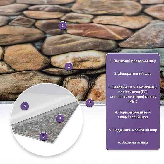 Самоклеюча декоративна стінова плитка Київ