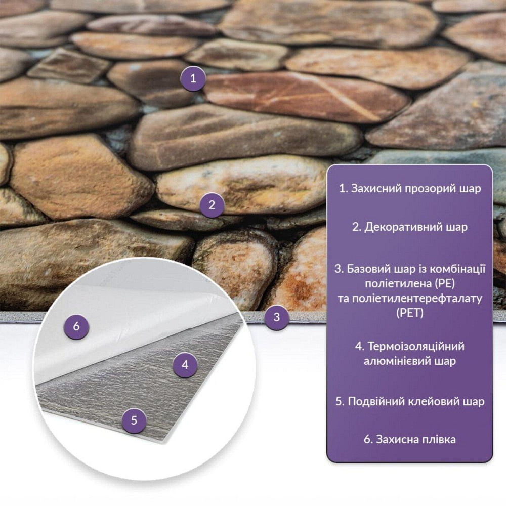 Самоклеюча декоративна стінова плитка Київ - фото 2