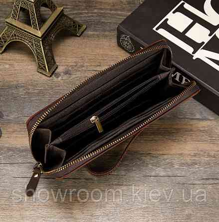 Чоловічий шкіряний гаманець на два відділення Wild Leather (2123) Київ