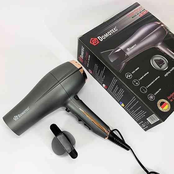 Фен для об'ємної укладки Domotec, Професійний фен для роботи з режимом іонізації XD-69 Івано-Франківськ