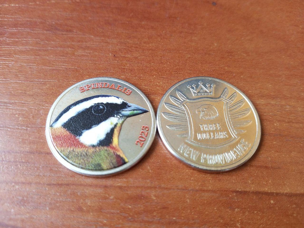 Нью Провіденс 3 доллара 2023 пташка SPINDALIS Полтава - фото 1