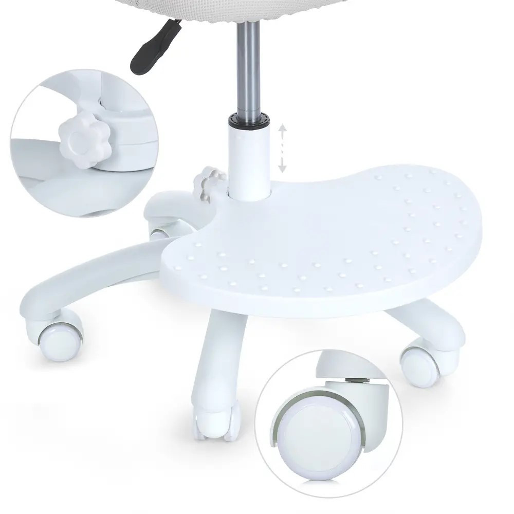 Крісло дитяче з підлокітником та підніжкою блокування коліс м'яке сидіння спинка із сітки регуляція висоти Сірий (M 6056-11) Чернигов - изображение 3