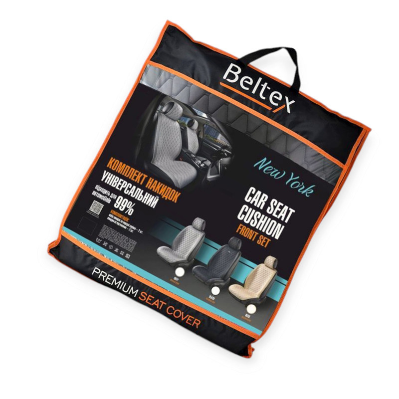 Накидки сиденье new york (передние) ромб черные на Мукачево - изображение 1