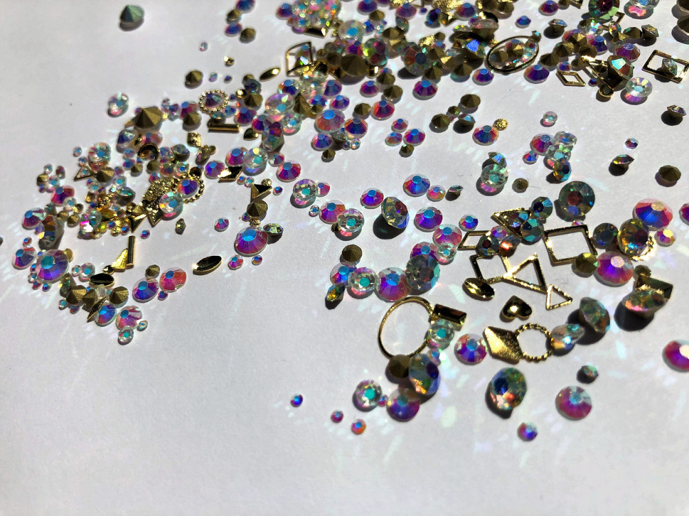 Стрази Swarovski мікс різні розміри та форми + формочки різних форм (1400 шт.) АВ — веселі. Київ - фото 7