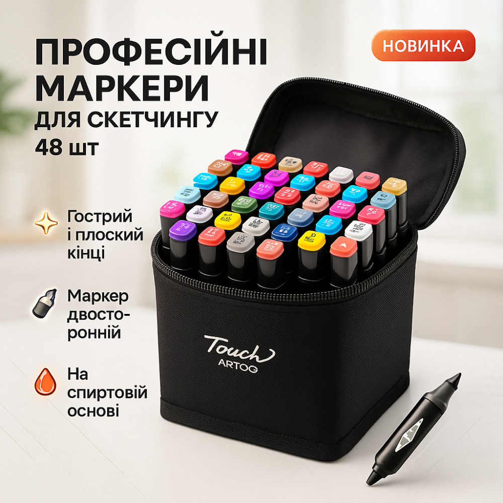 Професійні маркери для творчості, Професійні маркери для скетчингу Художні скетчів IM-51 Львів - фото 10