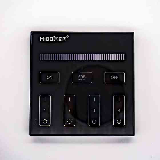 Miboxer Панель керування Мілайт бездротова чорна 4 зони 2,4 ГГц Київ