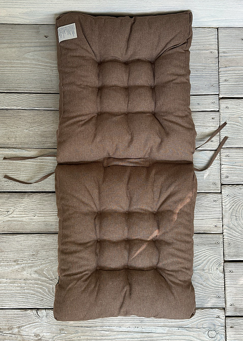 Подушка для стільців (50x120х8 см) подвійна Decorator Sawana колір світло-коричневий 84-164 Київ - фото 4