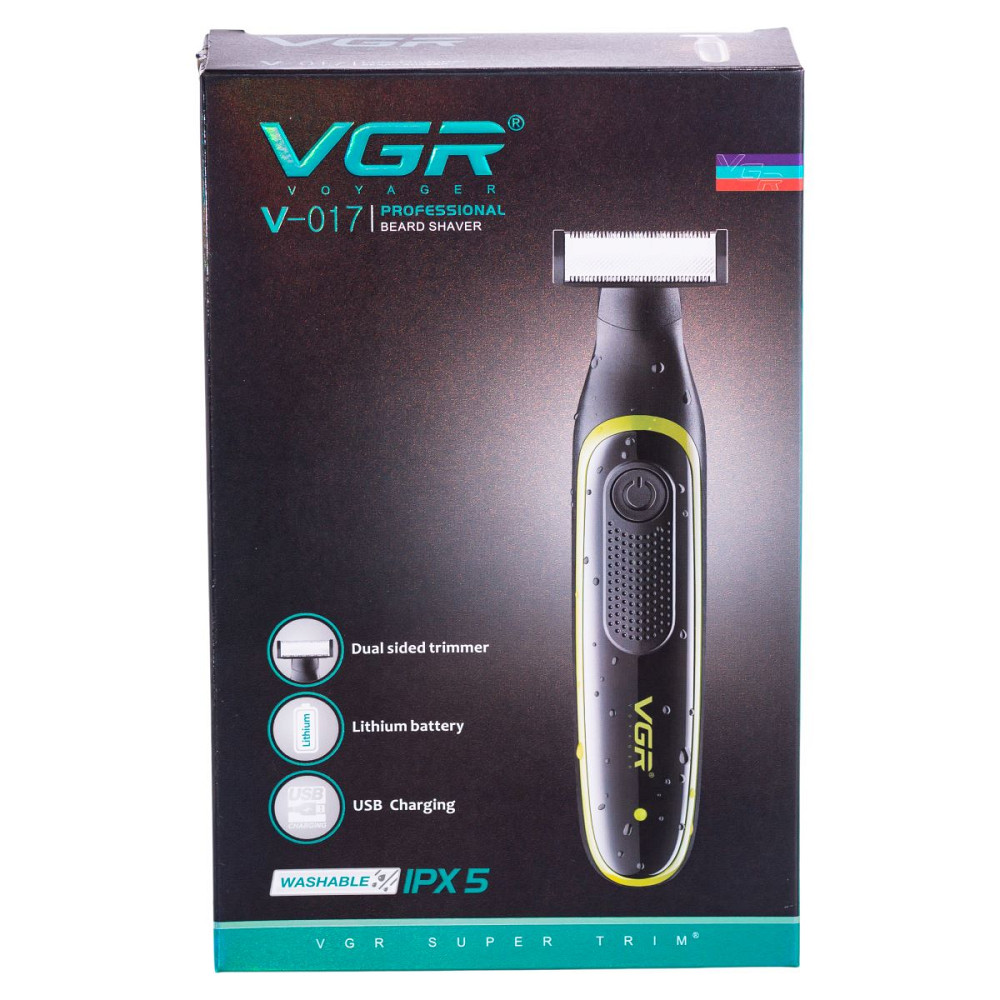 VGR Тример для волосся та бороди з 3 насадками Чорний VGR V-017 Коломия - фото 3